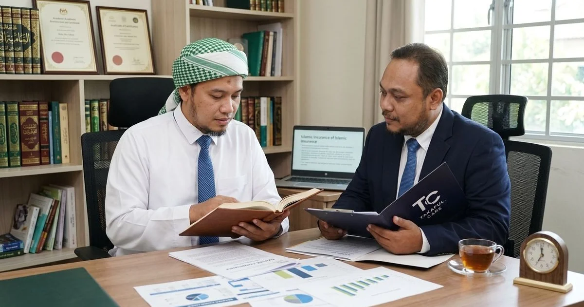 Ulama dan ejen takaful berbincang dokumen hibah dalam suasana akademik